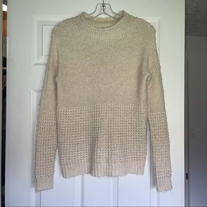 American Eagle High Neck Cream Colored Sweater